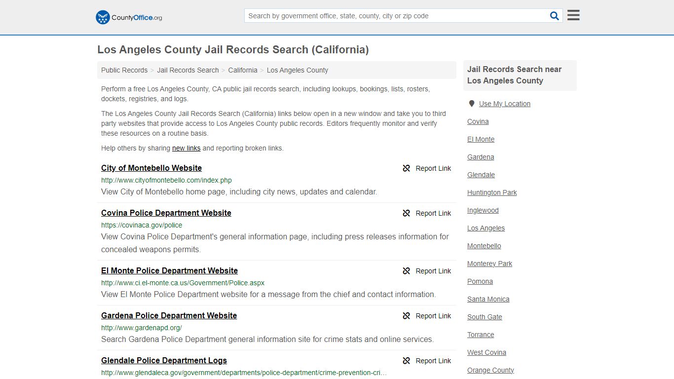 Los Angeles County Jail Records Search (California)